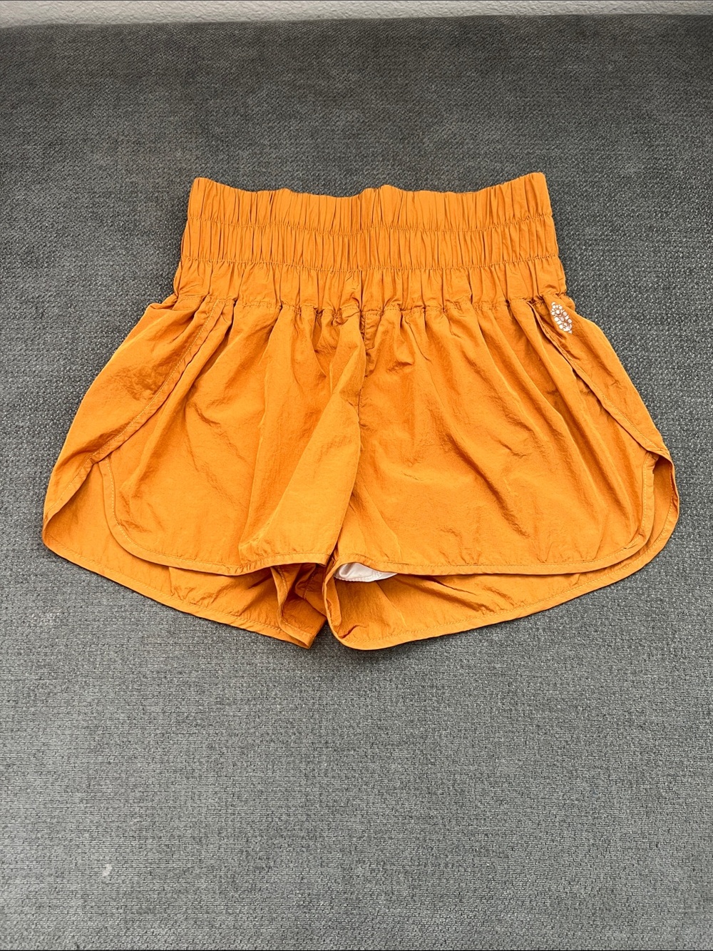 FP Movement by Free People High-Waist Orange Athletic Shorts